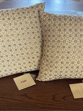 Pottery Barn Cream Sequin Floral Accent Pillows (Pair) MSRP: $70 (Pair)
